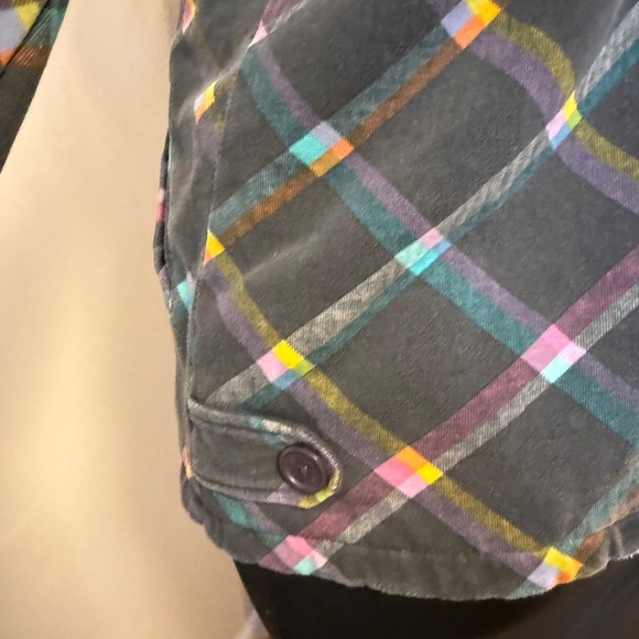 Billabong Y2K Quilted Hooded Shacket Women’s Large Black w Neon Color Pattern - Picture 8 of 9